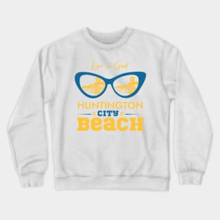 Huntington City Beach - Vibrant Coastal Crewneck Sweatshirt